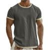 thumbnail image 3 of Enridrech Men's Cotton Linen T Shirts Crew Neck Short Sleeve Tshirt Loose Casual Summer Tee Breathable Top for Men, 3 of 5