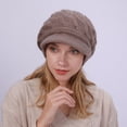 thumbnail image 4 of Sombrero cálido de invierno para mujer, sombrero de punto informal de ganchillo con sombra, sombrero torcido, sombrero de punto para mujer de otoño e invierno Ormromra 222372-2, 4 of 4