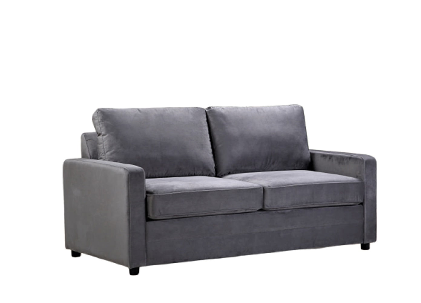 Uspridefurniture Borland 70'' Velvet Square Arm Sofa Bed,Gray