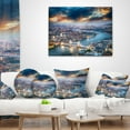 thumbnail image 4 of Designart Aerial View of London at Dusk - Cityscape Photo Throw Pillow - 16x16, 4 of 5