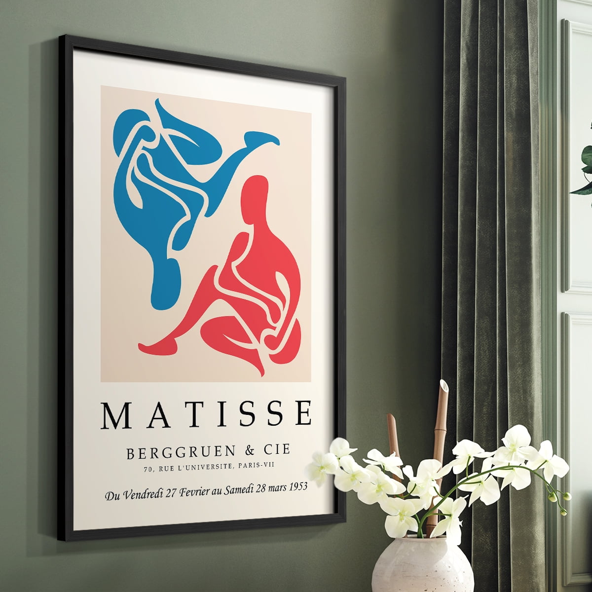 Matisse CCCXXXVI in Black Solid Wood 8 x 10 Framed Print