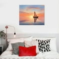 thumbnail image 4 of COMIO Wall Pictures for Living Room White Sailing Ship at Sunset Paintings Seascape Artwork Prints Wall Art on Canvas  Contemporary Home Decor Framed Stretched Ready to Hang, 4 of 4