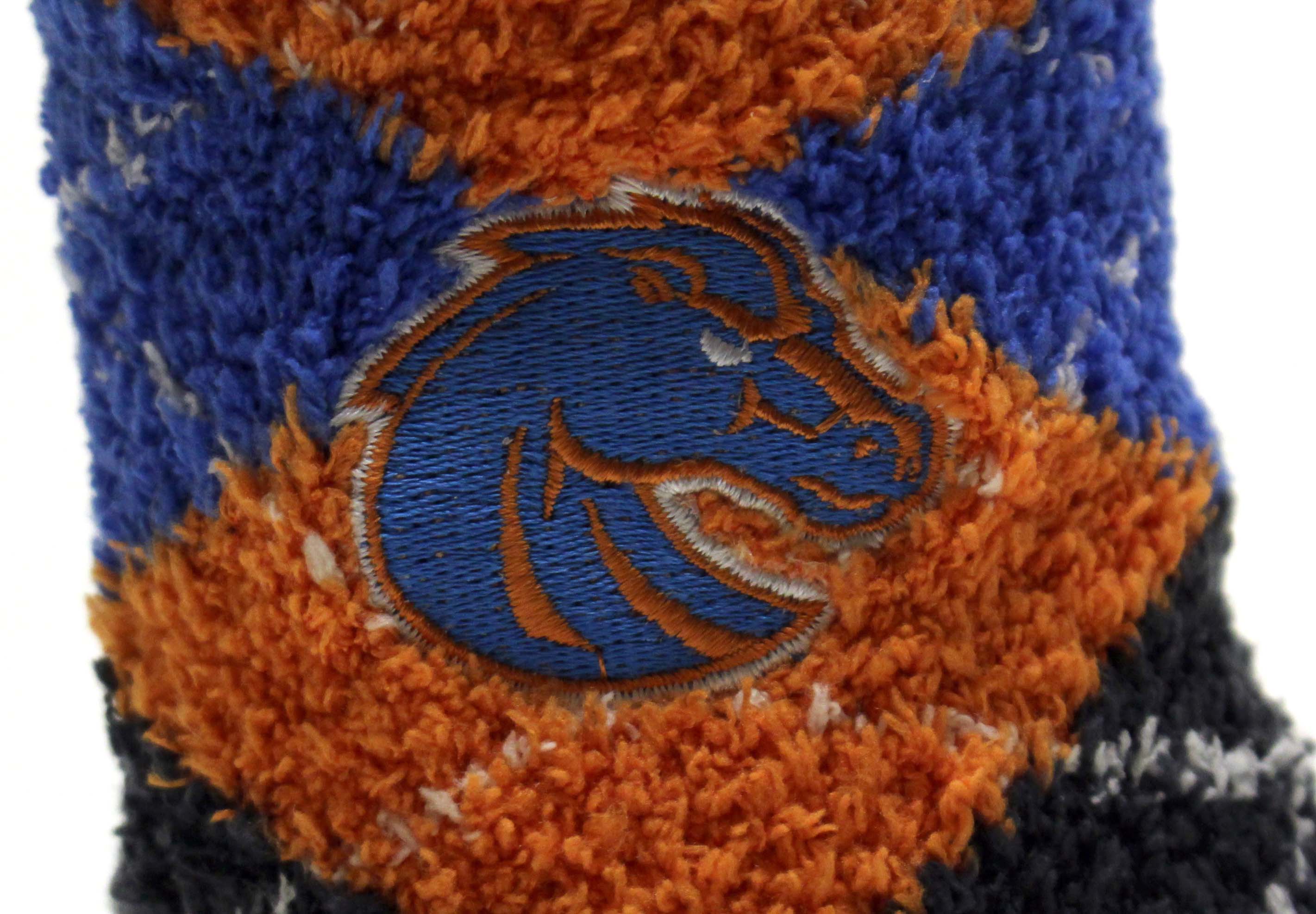 Boise State Broncos Argyle Fuzyy Sock - Donegal Bay - Unisex - One Size - Crew