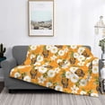 thumbnail image 2 of Yiaed White Floral and Butterflies Print Blanket Throw Blanket Soft Cozy Flannel Blanket for Home Bed Sofa Couch Chair-60"x50", 2 of 6