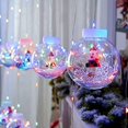 thumbnail image 3 of Luces navideñas Blanco cálido 10 Luces de Papá Noel, Luces conectables para Exteriores Luces de 3 Metros enchufables con Cadena de Luces Ventana de Boda para Dormitorio (Color Papá Noel) oso de fresa Electrónica, 3 of 4