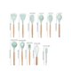 thumbnail image 3 of 12pcs Wooden Handle Silicone Kitchen Utensils Set, Non-stick Cookware Cooking Spatula & Spoon, Silicone Skimmer, Soup Ladle, Slotted Turner, 3 of 4
