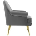 thumbnail image 3 of Modway Revive Tufted Button Performance Velvet Accent Armchair in Gray, 3 of 6