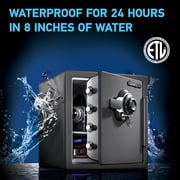 SentrySafe SFW123DSB Fire/Water Resistant Security Safe with Combination Dial and Override Key, 1.2 Cu-Ft., Gray