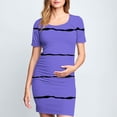 thumbnail image 1 of Ovzne Robes d'Été pour Femmes Robe pour Femme Jupe de Maternité Plissée Imprimée à la Mode Manches Courtes Col Rond Mi-Mollet Robe Grande Taille Maxi Robe Manches Courtes Imprimée Liquidation, 1 of 6