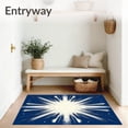 thumbnail image 3 of ODIKA 6'x9' Machine Washable Non-Slip Area Rug, Joyful Christmas Geometric Starburst Celebration High Traffic Rug, Blue, 87695, 3 of 7