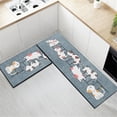 thumbnail image 4 of Alfombras de Cocina para el Piso, 40x60 + 40x120cm Conjunto de Alfombras de Piso de Agua Y Aceite Absorbentes para el Hogar, Fibra de Poliéster Antideslizante para la Lavandería de Cocina Y Alfombras, 4 of 6