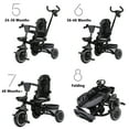 thumbnail image 5 of AILEEKISS 8-in-1 Kids Tricycle with Parental Bar, Folding Ride Trike for Child 1-6 Years, Grey, 5 of 10