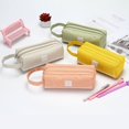 thumbnail image 3 of Bolsa de papelería portátil Bolsa de lápices de doble capa de tela Oxford con doble tirador Bolsa de lápices con cremallera portátil para estudiantes de primaria y secundaria de gran capacidad, 3 of 6
