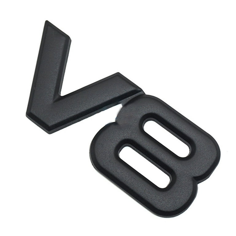 2x Chrome Silver Metal V8 Emblem Car Engine Logo V-8 Turbo Racing Badge  Sticker 