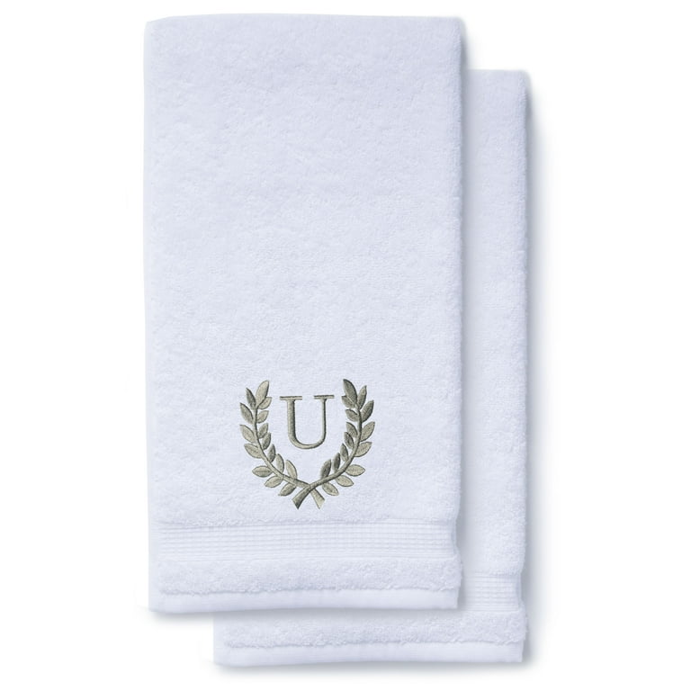 Monogrammed hand 2025 towels for bathroom