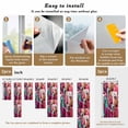 thumbnail image 6 of Abstract Red Window Privacy Film, Painting Buildings Geometric Color Block Static Cling UV Sun Blocking Heat Control Window Tint Day and Night, Non-Adhesive One Way Privacy Cover 29.5''x78.7'', 6 of 7