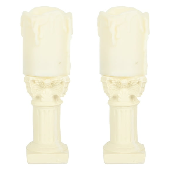 2pcs Lámparas de velas de escritorio Mini Luces de velas eléctricas Adornos de escritorio