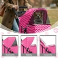 thumbnail image 2 of Pink Dog Stroller for Medium Dogs 30 lbs Pet Stroller for Small Dogs Cat Strollers for 2 Cats, 3 Wheels Foldable Jogger Puppy Stroller with Storage Basket and Cup Holder, Pink Polka Dots, 2 of 6
