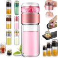 thumbnail image 1 of Infusifie Tea Infuser, Infusible Tea Maker, Tea Maker for Loose Leaf Tea, Light Portable Travel Tea Maker with Tea Filter, Portable Tea Water Separation Tea Cup (350ml,Pink), 1 of 1