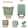 thumbnail image 3 of Smicure Carry On Luggage Set 5 Piece with Spinner Wheel, Hardside Lightweight Suitcase with Duffel Bag and Travel Essentials, Green, 3 of 8