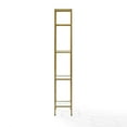 thumbnail image 6 of Crosley Furniture Aimee 4 Shelf Narrow Glass/Metal Etagere in Antique Gold, 6 of 21