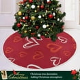 thumbnail image 6 of GZHJMY Valentine's Day Love Christmas Tree Skirt Home Decoration Large Round Christmas Tree Skirt for Holiday Party Home Christmas Day Ornaments, 35.4", 6 of 6