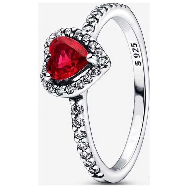 Anillos de plata de ley 925 para mujer, sortija Original con forma de corona, corazón, espoleta, compromiso, boda, oro rosa, cristal, joyería de lujo