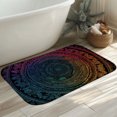 thumbnail image 4 of 1pc Colorful Circular Absorbent Non-Slip Bathroom Thickened Flannel Rug Decor,Soft,Quick Drying,Suitable For Indoor/outdoor Use,Bathrooms,Bedrooms,Kitchens,Terrace,Laundry Rooms,16"x24", 4 of 7
