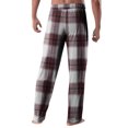 thumbnail image 3 of Zimjoy Red Plaid Pajama Pant for Men Elastic Waist Lounge Fleece Pajama Bottoms Lightweight Drawstring Soft Pj Pants Casual Warm Sleepwear Sleep Bottom with Pockets, Wine S, 3 of 4