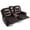 Brown, variant on COSVALVE PU Leather Electric Massage Reclining Loveseat Chair Two-Seater Sofa Lumbar Heating with Cup Holders,Remote Control(Brown)