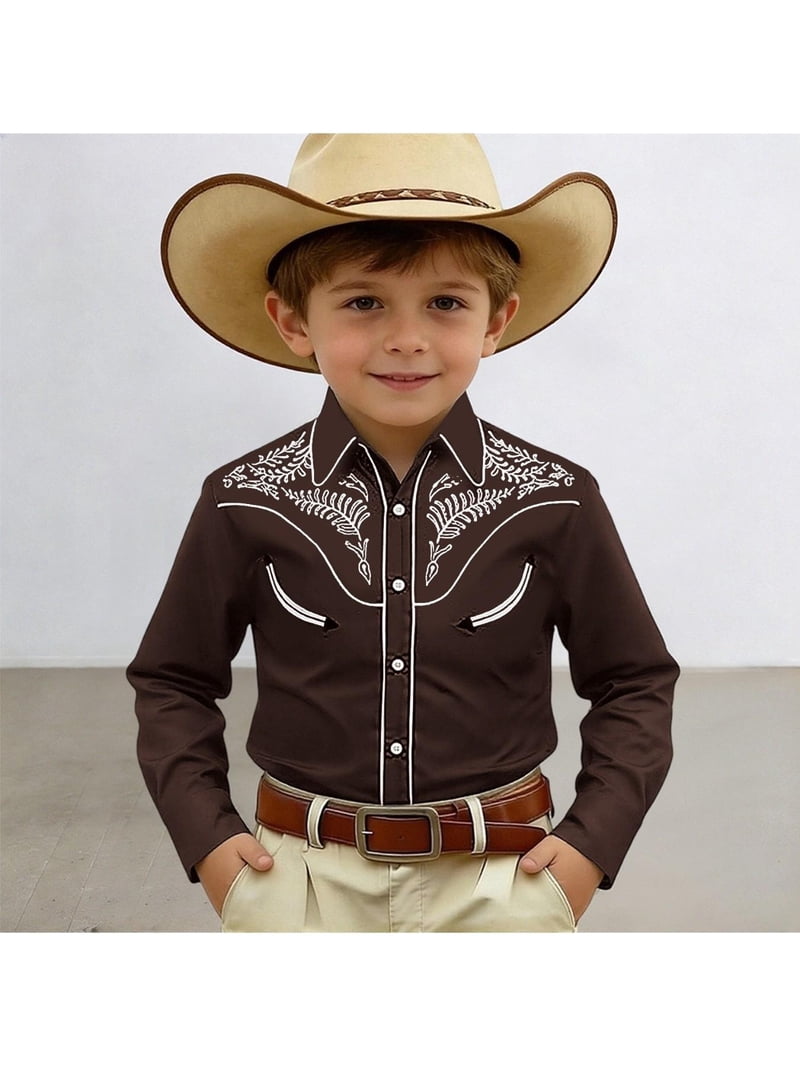 mexican cowboy dress shirts Men's Mexican Western Charro Shirt White / XL (42)