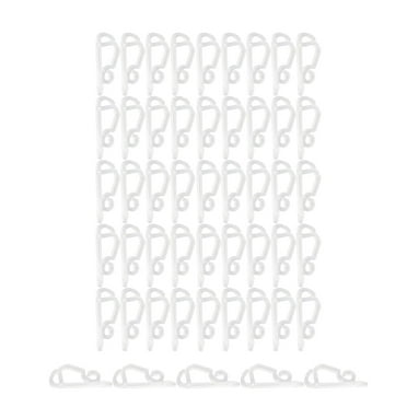 Siruishop 50 Pcs Pinces Lumineuses de Noël Cintres Pinces pour Gouttières pour Toit Festival Fête Blanc
