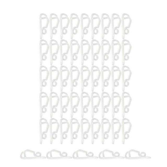 simhoa 50Pcs Christmas Light Clips Hooks for Deck Festival Tree Branch White