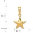 thumbnail image 3 of 14k Yellow Gold Small Polished 3-D Star Charm Pendant, 3 of 5
