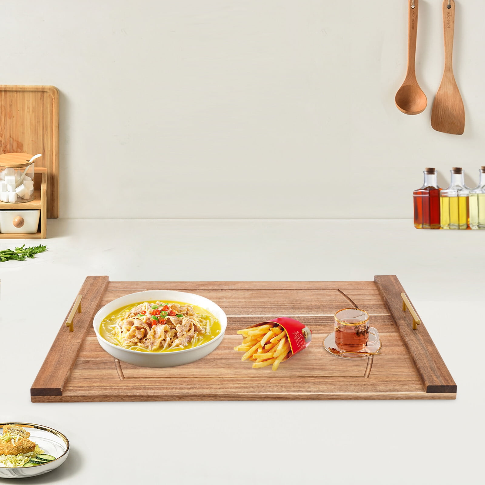 Wood Stove Top Cover Noodle Board Stove Covers with Built-in Handles 30*22in