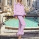 thumbnail image 4 of Gibobby Pijama mujerde de algodón Traje de dos piezas Manga larga Color sólido Botón Camis Tops + Pantalones largos 2 piezas Ropa de dormir Trajes de invierno(Morado,CH), 4 of 5