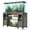 Black-75-120 Gallon, variant on Blotout Farmhouse 40-50 Gallon Fish Tank Stand with Power Outlet, 41.7"Aquarium Stand with Storage/Sliding Barn Door, Heavy Duty Tank Stand for 2 Fish Tank/Reptile Terrarium, 1000lbs Capacity
