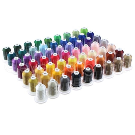 Polyester Embroidery Machine Thread - 63 Color Embroidery Machine Thread - Jumbo 1100Yd Spools - 40wt Polyester Thread