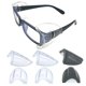 thumbnail image 1 of 3 pares de protectores laterales transparentes/negros de TPU para lentes, 1 of 8