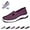 Deep Purple, variant on HeaCare Women's Woven Orthopedic Breathable Soft Shoes, Memory Foam Go Walk Slip on Shoes, Hands Free Slip in Sneakers Arch Support