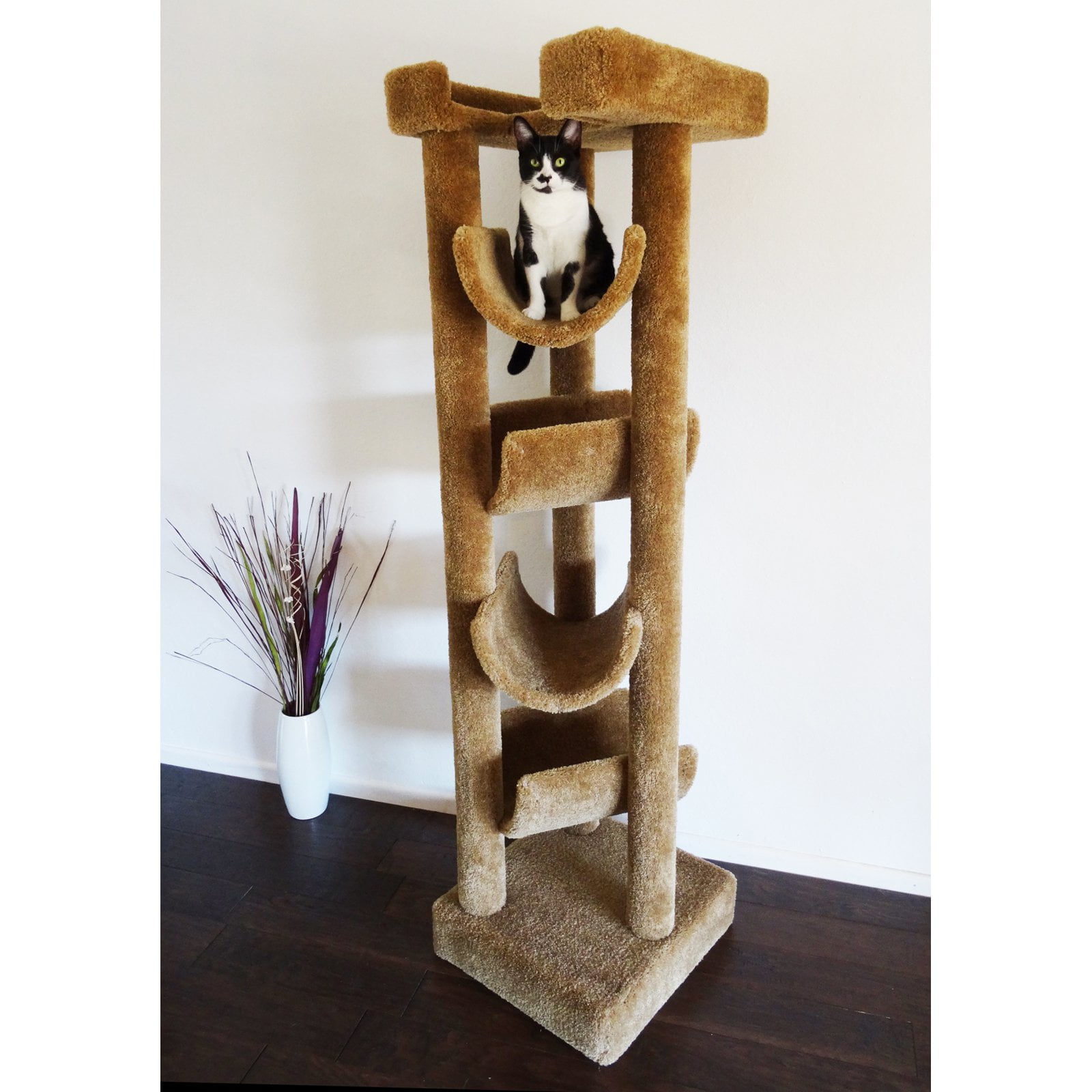 New Cat Condos 72 In Premiere Solid Wood Skyser Tree New Cat Condos 72 In Premiere Solid Wood Skyser Tree