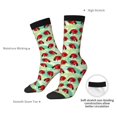 thumbnail image 4 of Vsdgher Red Ladybugs And Leaf Crew Socks for Men & Women, Breathable Casual Athletic Ankle Socks, 4 of 6