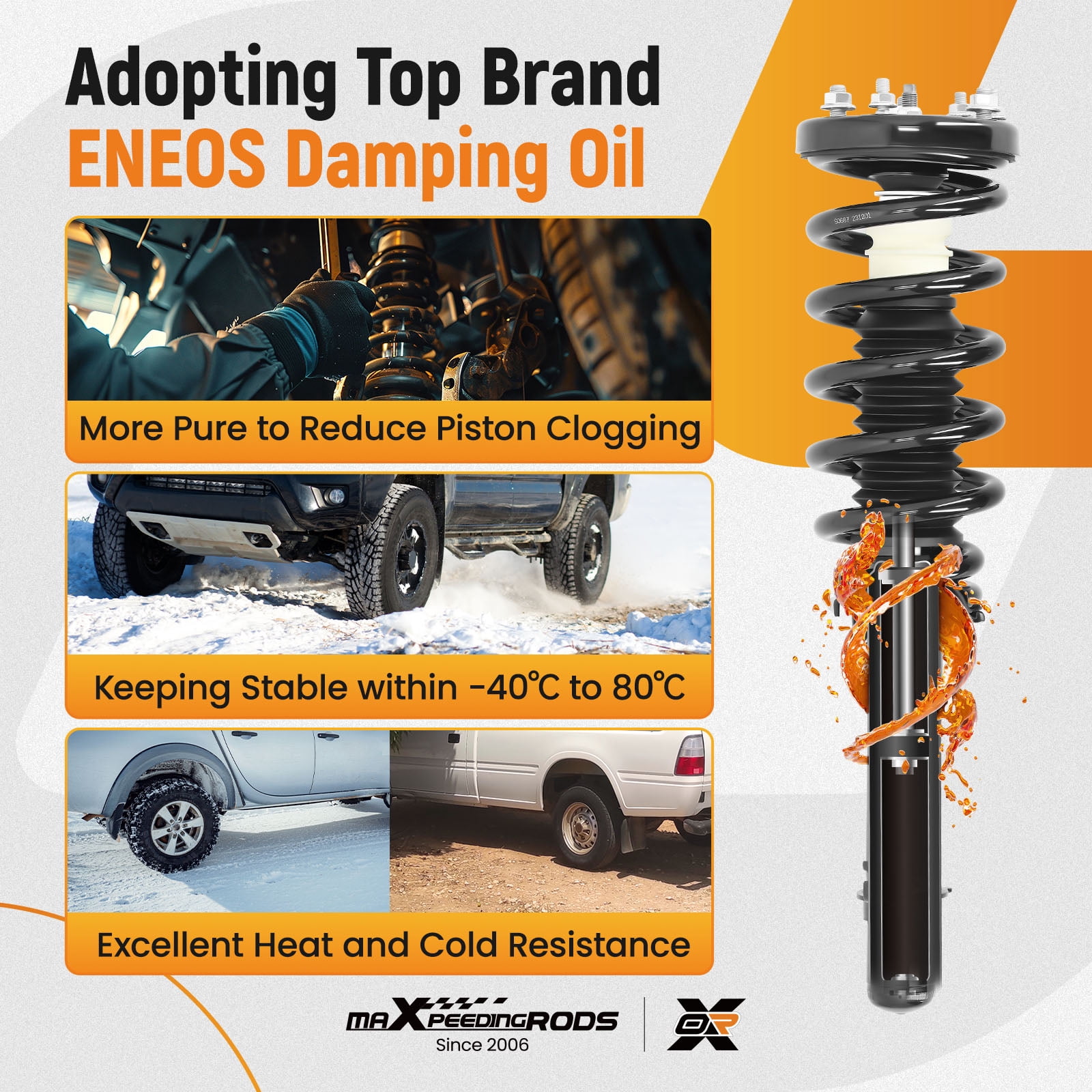 maXpeedingrods Front Pair Struts for 2009-2012 Acura TSX, 172771 172770 Complete Struts Coil Spring Assembly Shock Absorbers