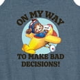 thumbnail image 3 of Instant Message - Flying Away - On My Way to Make Bad Decisions - Women's Racerback Tank Top, 3 of 6