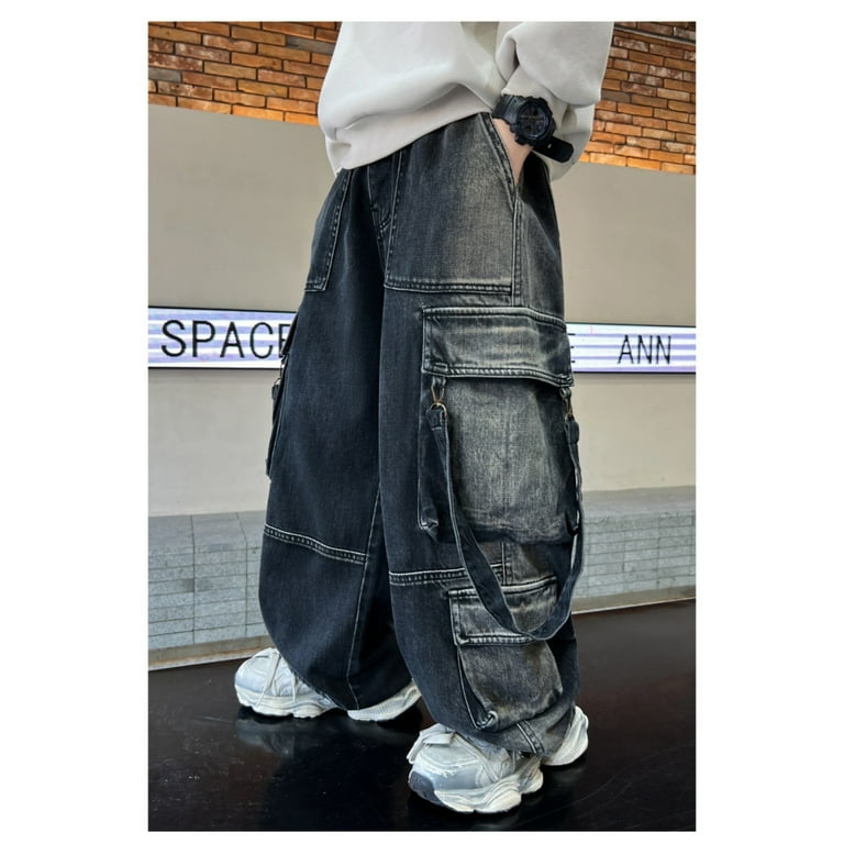 Kids Boys Denim Jeans pants,Classic Loose Elastic Waist Denim