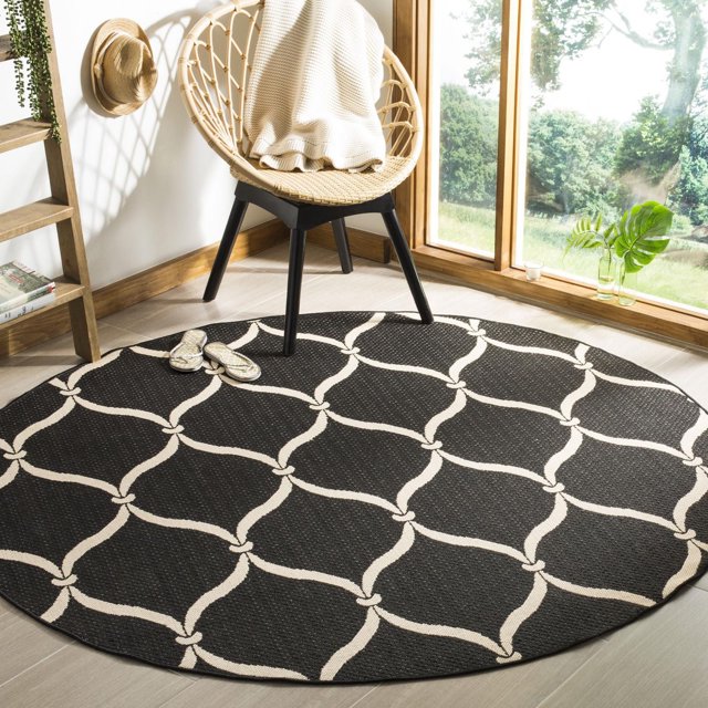 SAFAVIEH Courtyard Linnet Tapis Géométrique Intérieur/Extérieur