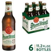 Angle View: Pilsner Urquell Beer, 6 Pack, 11.2 fl. oz. Bottles, 4.4% ABV