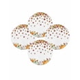 thumbnail image 7 of 15 Inch Round Placemats Set of 4, Orange Pumpkins Fall Non Slip Heat Insulation PP Table Mats, Thanksgiving Autumn Maple Leaf Sunflower Washable Place Mats for Kitchen Dining Party Table Decor, 7 of 7