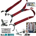 thumbnail image 4 of Holdup Brand Rich Burgundy on Burgundy Jacquard Weave Striped Double-up Style Y-back suspenders with Patented No-slip clips, 4 of 4