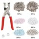 thumbnail image 1 of 200pcs Metal Snaps Buttons Pliers Set Snap Fasteners Kit Tool Metal Sewing Buttons Press Studs Snap for Sewing Clothing Crafting, 1 of 5